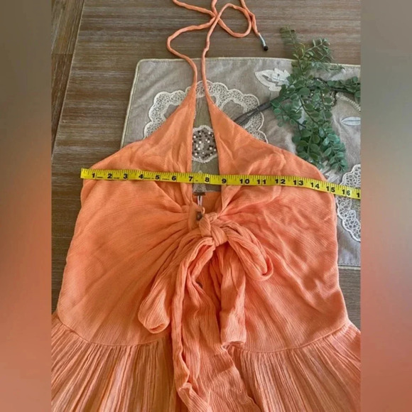 Free People Endless Summer A Little Extra Maxi Dress Papaya Size Small NWOT $128 - Picture 6 of 10